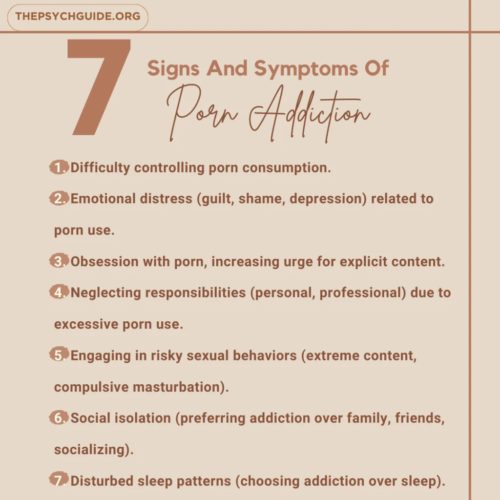 Signs and symptoms of porn addiction