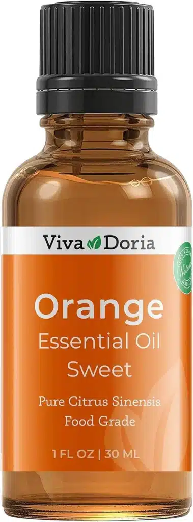 A bottle of orange essential oil