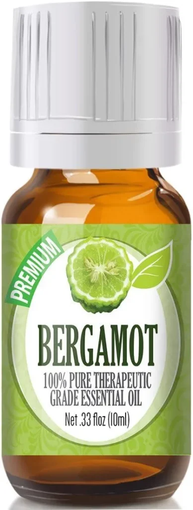 A bottle of bergamot essential oil