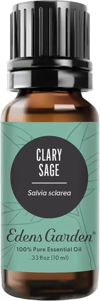 A bottle of clary sage essential oil