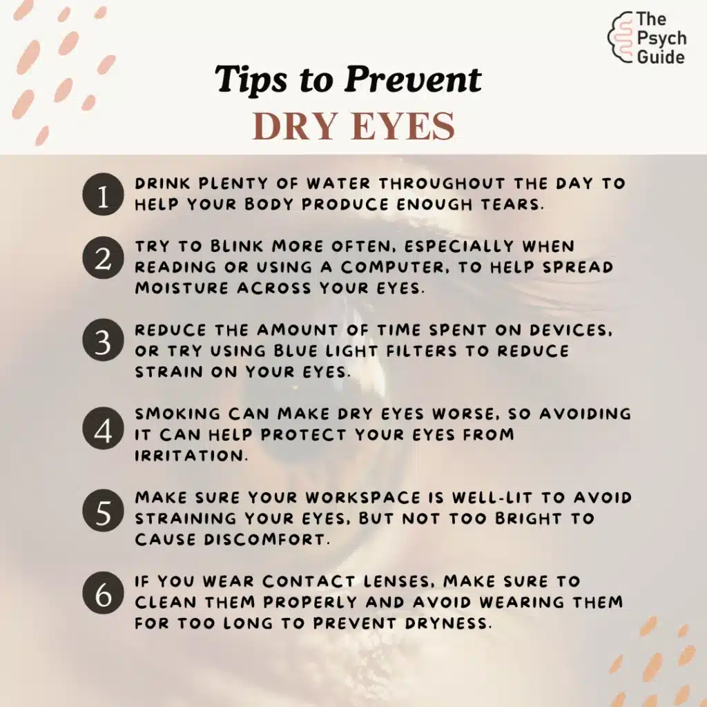 Tips to prevent dry eyes